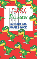 T-Rex Dinosaur Sudoku 6x6 Games Book