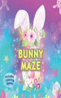 Bunny Maze Includes Coloring Sheets