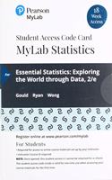 Mylab Statistics with Pearson Etext -- 18 Week Standalone Access Card -- For Essential Statistics