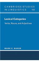 Lexical Categories