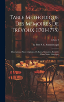 Table Méthodique Des Mémoires De Trévoux (1701-1775)