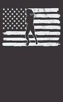 Notebook: Vintage 4th Of July USA Flag Running Marathon Dot Grid Dotted 6x9 120 Pages
