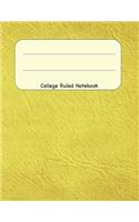 College Ruled Notebook