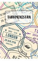 Turkmenistan: Ruled Travel Diary Notebook or Journey Journal - Lined Trip Pocketbook for Men and Women with Lines