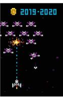 Retro Space Game Diary Mid Year Academic Planner With Schedules, Trackers. Logs, Reports, Goal Setting & Positive Quotes