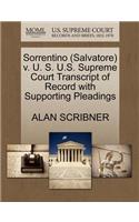 Sorrentino (Salvatore) V. U. S. U.S. Supreme Court Transcript of Record with Supporting Pleadings