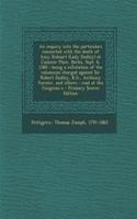 An Inquiry Into the Particulars Connected with the Death of Amy Robsart (Lady Dudley) at Cumnor Place, Berks, Sept. 8, 1560: Being a Refutation of the Calumnies Charged Against Sir Robert Dudley, K.G., Anthony Forster, and Others: Read at the Congress O