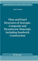 Plate and Panel Structures of Isotropic, Composite and Piezoelectric Materials, Including Sandwich Construction