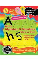 Write Alphabet & Numbers Step by Step - Uppercase, Lowercase, 1 to 50 (Big Book Series)