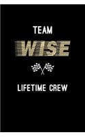 Team Wise Lifetime Crew: Personalized Name Journal Notebook Blank Lined Personal Diary Planner Gifts For Men and Women