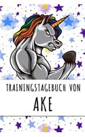 Trainingstagebuch von Ake: Personalisierter Tagesplaner für dein Fitness- und Krafttraining im Fitnessstudio oder Zuhause