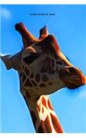 Girafe Carnet de notes: Journal A5 ligné original de 119 pages- Une belle idée de cadeau pour les amoureux des animaux