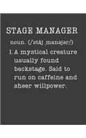 Stage Manager: Theatre Gifts - 2020 Weekly Planner: A 52-Week Calendar (Definition, Humor)