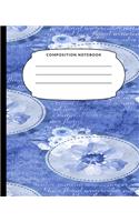 Composition Notebook: Blue Flowers, College Ruled Notebook, Lined Journal, 120 Pages, 7.5 X 9.25, Matte Finish, School Subject Book Notes, Student Gift Kids Teenager Adul