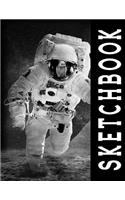 Sketchbook: Astronaut Sketch Book Cool Activity Blank Drawing Sketching Doodling Sketch Pad Unlined Drafting Paper Art Sketchbook Writing Journal 8.5 X 11 Large(2 Sketchbook Collection Large)