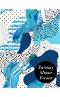 Secretary Minute Format: Meeting Minutes Notebook - Secretary Logbook Journal -Meeting Log - Business Minute Record Book Paperback - September 16, 2018