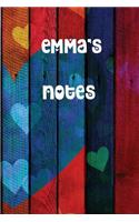 Emma's Notes: Colourful Personalised College Ruled Notebook
