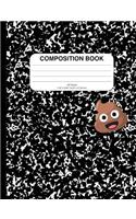 Composition Book: Poop Emoji Design, College Ruled