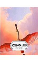 Notebook Lined Flying Flamingo: Notebook Journal Diary