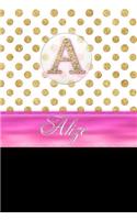 Alize: Personalized Lined Journal Diary Notebook 150 Pages, 6 X 9 (15.24 X 22.86 CM), Durable Soft Cover