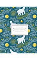 2018 New Year Monthly Planner: Polar Bear in Galaxy 130 Pages Monthly Planner - Size 8x10 Inches (Planner Size)