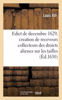 Edict Du Roy de Decembre 1629 Portant Creation En Heredité En Chacune Election de CE Royaume