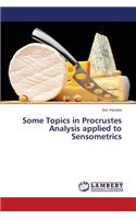 Some Topics in Procrustes Analysis applied to Sensometrics