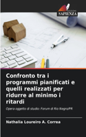 Confronto tra i programmi pianificati e quelli realizzati per ridurre al minimo i ritardi