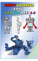 Robot Coloring Book For Kids Ages 4-8