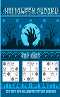 Halloween Sudoku for Kids: 222 Easy 4x4 Halloween Picture Sudokus