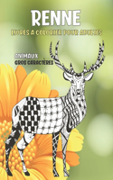 Livres à colorier pour adultes - Gros caractères - Animaux - Renne