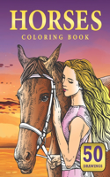 Horses Coloring Book