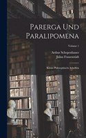 Parerga Und Paralipomena