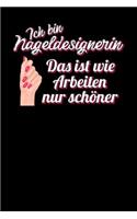 Ich bin Nageldesignerin. Das ist wir Arbeiten nur schöner: Notizbuch A5 120 Blanko Seiten Weiß für Nageldesignerinnen