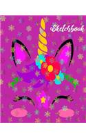 Sketchbook: Unicorn Design Doodle Activity NoteBook - Create Your Unique Art, Games, Ideas and Creative Stories Workbook For Girls - Diary