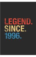 Legend Since 1996: Small Lined Notebook - Happy Birthday Gift or Happy Anniversary Gift Idea