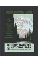Notebook: Mount Rainier National Park Vintage Camping Journal & Doodle Diary; 120 Squared Grid Pages for Writing and Drawing - 8.5x11 in.