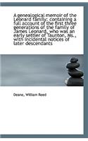 A Genealogical Memoir of the Leonard Family