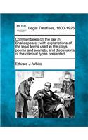 Commentaries on the law in Shakespeare