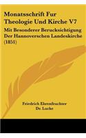 Monatsschrift Fur Theologie Und Kirche V7