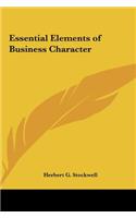 Essential Elements of Business Character