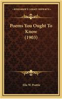 Poems You Ought to Know (1903)