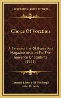 Choice Of Vocation