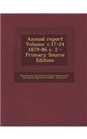 Annual Report Volume V.17-24 1879-86 C. 2