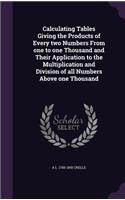 Calculating Tables Giving the Products of Every two Numbers From one to one Thousand and Their Application to the Multiplication and Division of all Numbers Above one Thousand