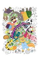 Animals and Peace - A book designed for coloring