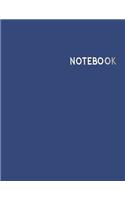 Notebook: Classic Notebook - Large (8.5 x 11 inches) -: 100 Pages - SILVER writing