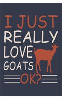 I Love Goats Notebook