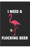 Flamingo Bier Notizbuch: Flamingo Bier Notizbuch für Liebhaber / Notizheft / Notizblock A5 (6x9in) Dotted Notebook / Punkteraster / 120 gepunktete Seiten