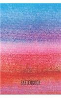 Sketchbook: A5 Skizzenbuch Kariert 120 Seiten Soft Cover - Skizzenblock - Malbuch - Zeichenheft - Aquarell Blau Rot Farben 6x9